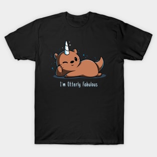 I'm Otterly Fabulous Funny Cute Otter Quote Artwork T-Shirt